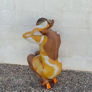 NAKD Deep Back Printed Dress